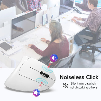 Hot Choice  Ergonomic Optical Mouse ABS 2400DPI Adjustable Rechargeable 600Ma Vertical Mouse for Office and Mac