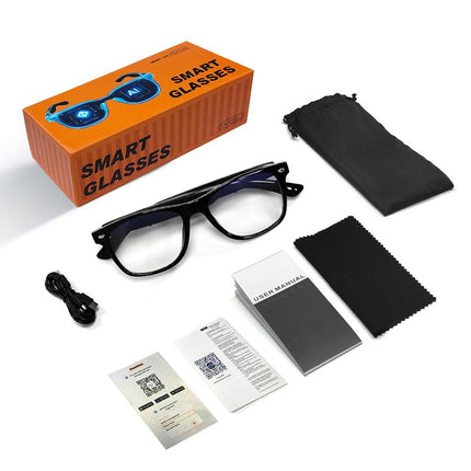 F16 Smart Glasses with Ai Language Translation, Intelligent Interaction, Voice Calling, Dual Type-C Fast Charging, Perfect Gift