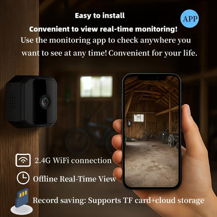 Wireless Surveillance Camera - Full-Color Night Vision, Two-Way Voice Call, Motion Detection, Built-In AP Hotspot, Internet-Free Viewing, Real-Time Monitoring for Home, Family, and Pet Safety