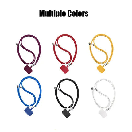 Universal Mobile Phone Lanyard Adjustable Diagonal Span Detachable DIY Nylon Rope for Hanging around the Neck anti Loss Cord