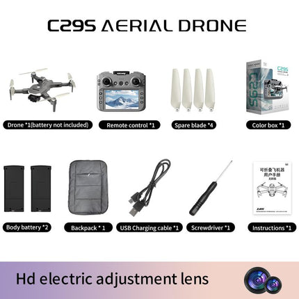 Drone with 4K Dual Camera, C29 Drone for Adults, Beginner Drone with 4.5Inch Remote Control Screen, Altitude Hold, One-Key Take Off/Landing, Christmas Toys Gifts for Teen Boys Girls, Remote Control Flying Toys