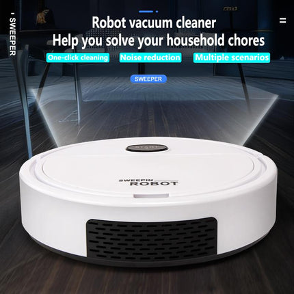 Robot Vacuum Cleaner One-Button Start Fast Cleaning Efficient Roller Brush to Clean Hair and Dust Is Preferred for Pet Families