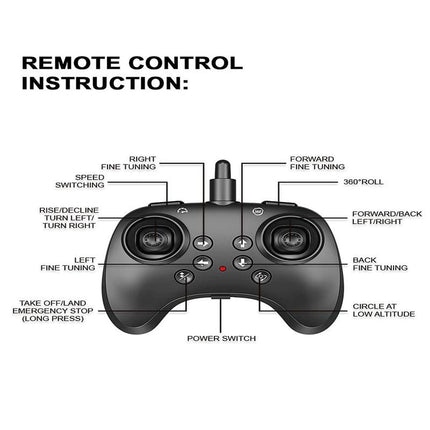 RC Mini Drone with LED Lights & Altitude Hold - Remote Control Quadcopter Gift for Kids & Beginners