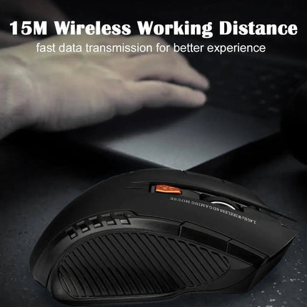 2.4G Wireless Mouse 1600DPI Optical Mouse Gamer for Computer 6 Buttons Wireless Mice with USB Receiver for PC Laptop Accessories - AIcomStore