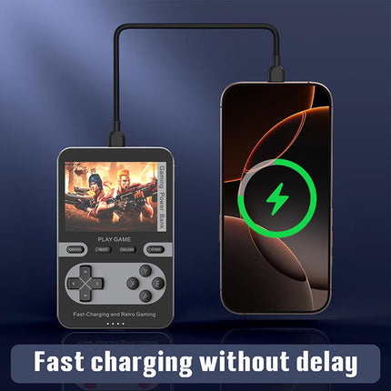 Magnetic Gaming Power Bank, 5000Mah Wireless Fast Charger for Iphone 16/15/14/13/12/Smartphone, Retro Game Console with 500+ Built-In Games Perfect for Kids & Adults - Portable Gaming System