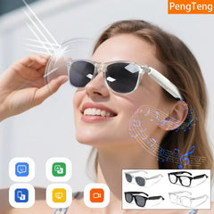 F16 Smart Glasses with Ai Language Translation, Intelligent Interaction, Voice Calling, Dual Type-C Fast Charging, Perfect Gift