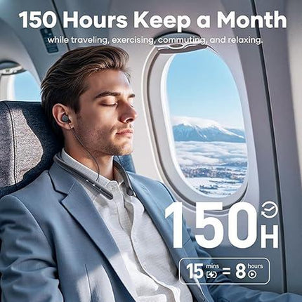 150H Playtime Neckband Earbuds | Hi-Res Sound, ANC, IPX7 Waterproof, All-Day Comfort