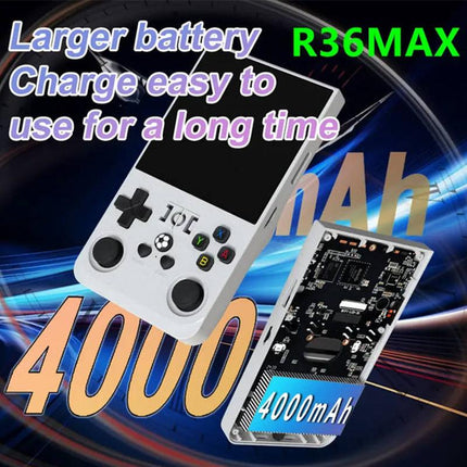 Retro Handheld Game Console King R36MAX with over 10,000 Classic Games | 4-Inch IPS HD | 4000Mah Ultra-Long Battery Life | Play Anytime!