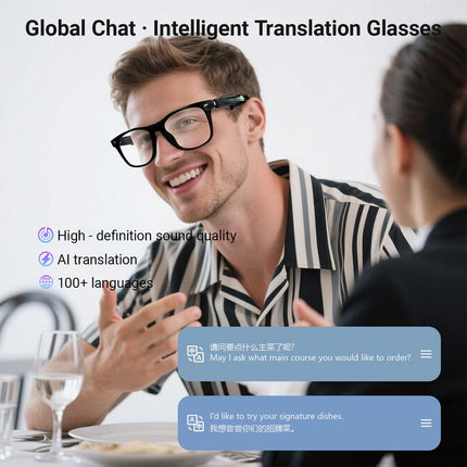 F16 Smart Glasses with Ai Language Translation, Intelligent Interaction, Voice Calling, Dual Type-C Fast Charging, Perfect Gift