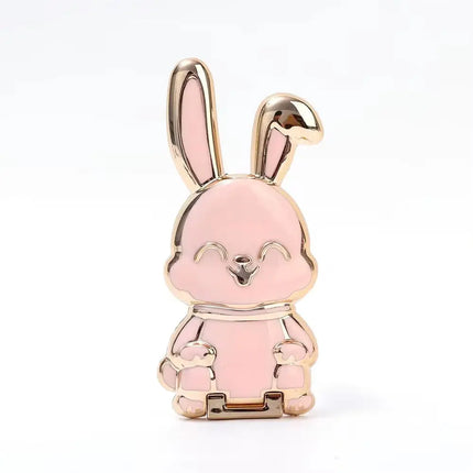 Finger Ring Phone Holder Desktop Ultra-Thin Cartoon Rabbit Phone Stand Foldable Buckle Adhesive Pull Rod Support Frame