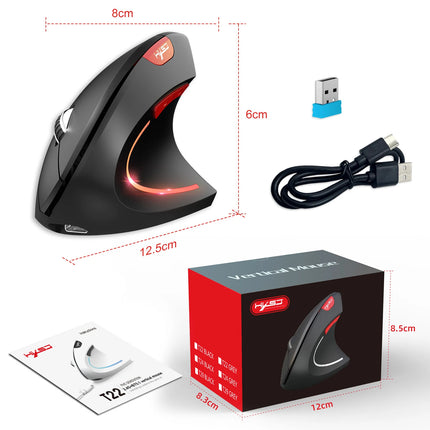 Hot Choice  Ergonomic Optical Mouse ABS 2400DPI Adjustable Rechargeable 600Ma Vertical Mouse for Office and Mac