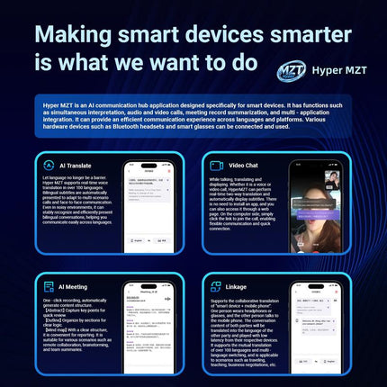 F16 Smart Glasses with Ai Language Translation, Intelligent Interaction, Voice Calling, Dual Type-C Fast Charging, Perfect Gift