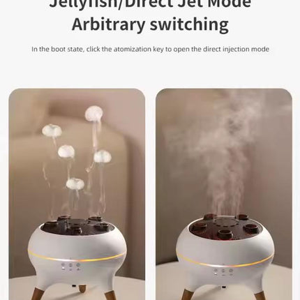 HALLOWEEN GIFT Ghost Campfire Flickering Night Light Ultrasonic Air Humidifier with 7 Shade LED Light & Volcano Aroma Diffuser for Halloween Decor & Home Essentials