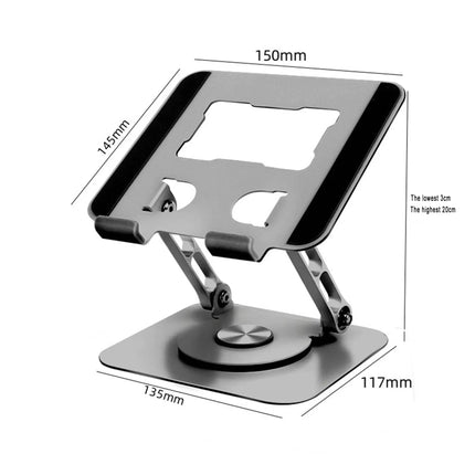 Ipad Stand 360 Rotating, Adjustable Tablet Stand for Desk, Portable Monitor Tablet Stand Holder Office Accessories