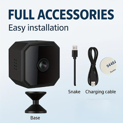 Wireless Surveillance Camera - Full-Color Night Vision, Two-Way Voice Call, Motion Detection, Built-In AP Hotspot, Internet-Free Viewing, Real-Time Monitoring for Home, Family, and Pet Safety