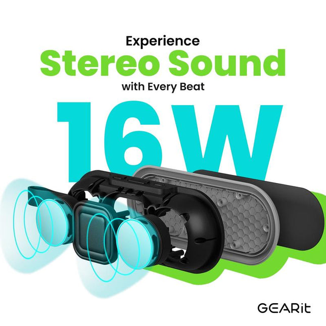 Gearit Soundbrick RGB Wireless Golf Magnetic Bluetooth Speaker 16W Audio Output IPX6 Water-Resistant Portable Stereo Sound with Every Beat