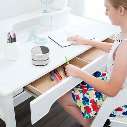 ODISTAR Desktop Vacuum Cleaner, Mini Table Dust Sweeper Energy Saving,High Endurance up to 90 Mins,Cordless&360º Rotatable Design for Keyboard/Home/School/Office