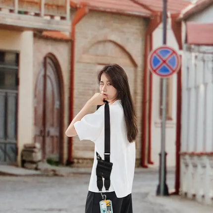 Phone Strap with Zippered Pouch for Women, Adjustable Cellphone Lanyard Crossbody with Wallet ,Clip and Go Strap for Phone