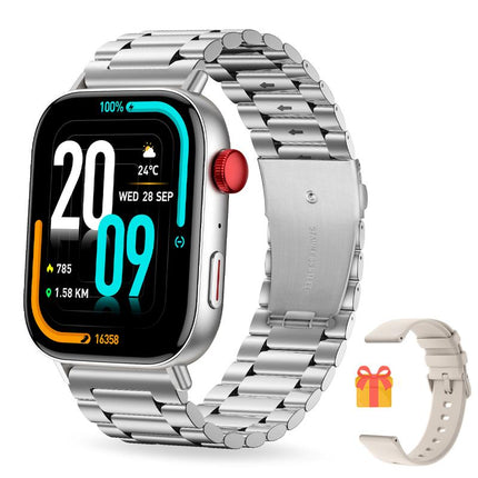 COLMI C8 Max Smart Watch 1 ATM Waterproof Wireless Charging&Calling 1.93 Inches 100+Sports Modes Wearable Smartphone Black Steel Wristwatch