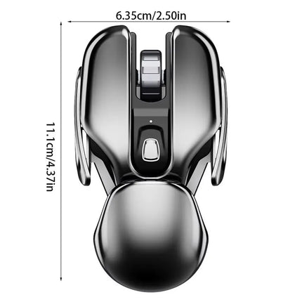 PX2 Metal 2.4G Wireless Mute 1600DPI Mouse 6 Buttons for PC Laptop Computer Gaming Office Home Aluminum Lightweight Mouse