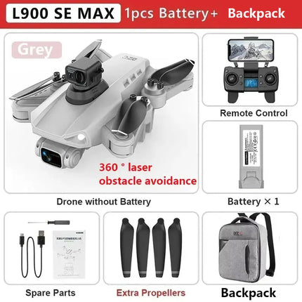 LYZRC L900 PRO GPS Drone 4K Professional HD Dual Camera 5G WIFI Brushless Motor FPV Quadcopter Foldable Aerial Photography Drone