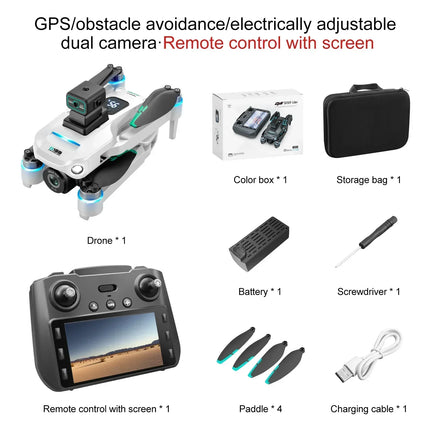 2024 S159 GPS Brushless Drone Screen Controlled Memory Card 8K HD Camera Obstacle Avoidance Aerial Photography Dron Toy Gift 2KM