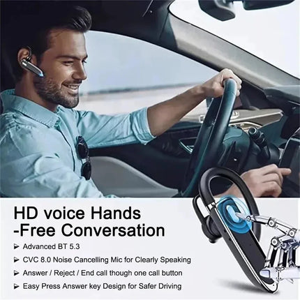 Wireless Bluetooth Headphones With Microphon Earphone ENC Noise Cancelling Handsfree Talking Headset Busines Auriculares Driving