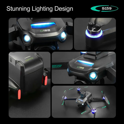 2024 S159 GPS Brushless Drone Screen Controlled Memory Card 8K HD Camera Obstacle Avoidance Aerial Photography Dron Toy Gift 2KM