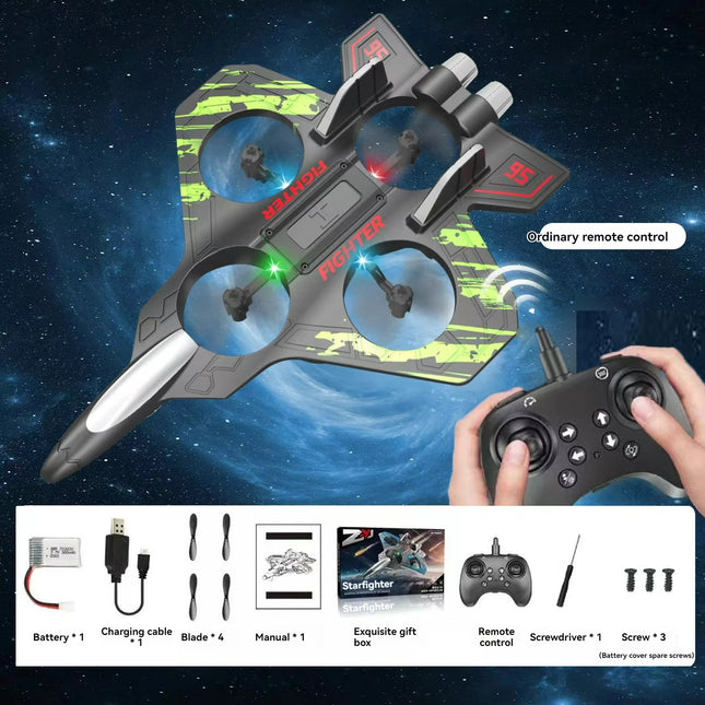 RC Mini Drone with LED Lights & Altitude Hold - Remote Control Quadcopter Gift for Kids & Beginners