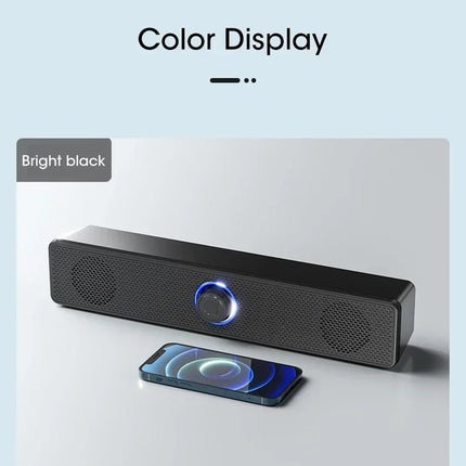 PC Soundbar Wired and Wireless Bluetooth Speaker USB Powered Soundbar for TV Pc Laptop Gaming Home Theater Surround Audio System