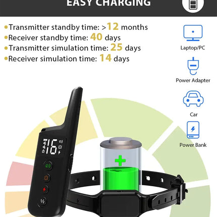 Dog Training Collar with Remote – 1000ft Range