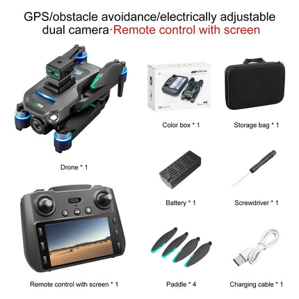 2024 S159 GPS Brushless Drone Screen Controlled Memory Card 8K HD Camera Obstacle Avoidance Aerial Photography Dron Toy Gift 2KM