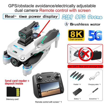 2024 S159 GPS Brushless Drone Screen Controlled Memory Card 8K HD Camera Obstacle Avoidance Aerial Photography Dron Toy Gift 2KM
