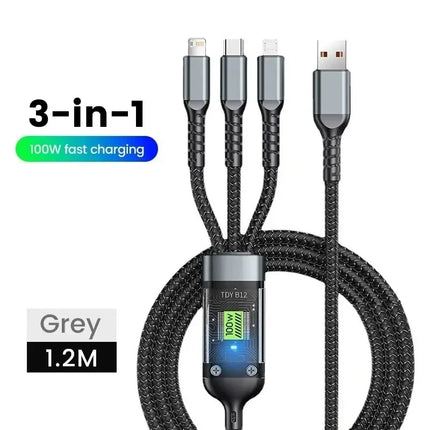 Luminous 3-in-1 Fast Charging Cable