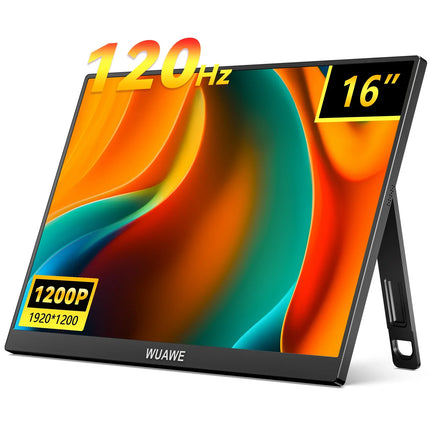 16-Inch 120Hz Portable Gaming Monitor – 1920x1200p Aluminum Display with Stand for Phone, Laptop, Xbox, and Mac