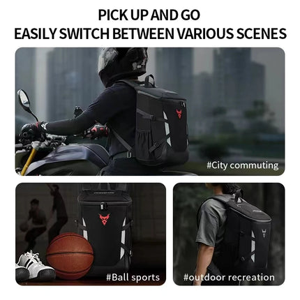 Waterproof Motorcycle Backpack Outdoor Sports Moto Biker Cycling Riding Helmet Backpack Reflective Business Travel Laptop Bag