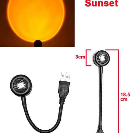 Mini USB Sunset Projection Lamp