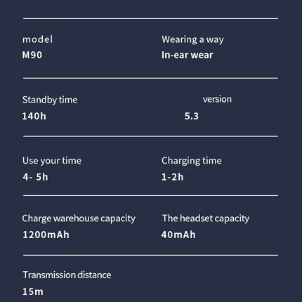 Original TWS M90 Wireless Headphones
