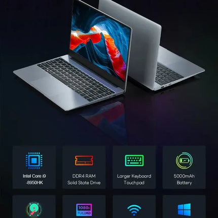 【5-year warranty】2025 New Portable Notebook Windows 11 Pro 14.1 inch Gaming  Computer PC Gamer Intel Core i9 8950HK Laptops i9
