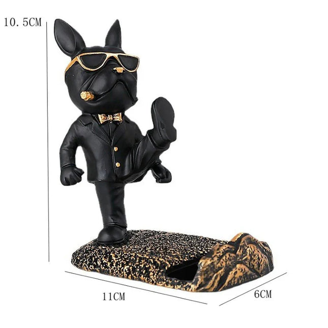 Bulldog Sculpture Phone Stand