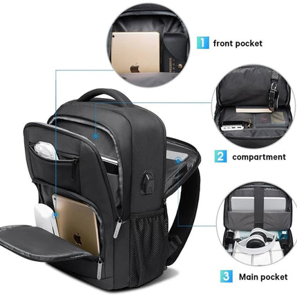 BANGE Sling Travel Laptop Backpack Fits 15.6 Inch Laptop for Men and Women Waterproof with Side Mesh Pocket USB Charging Port - AIcomStore