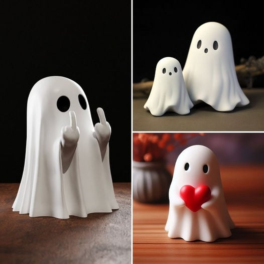 🔥⏰Final 3 Hours: Only $5.99👻 Purely Handmade Cute Ghost Statue🎉
