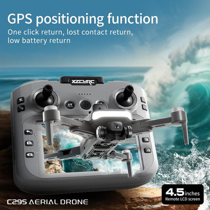 Drone with 4K Dual Camera, C29 Drone for Adults, Beginner Drone with 4.5Inch Remote Control Screen, Altitude Hold, One-Key Take Off/Landing, Christmas Toys Gifts for Teen Boys Girls, Remote Control Flying Toys