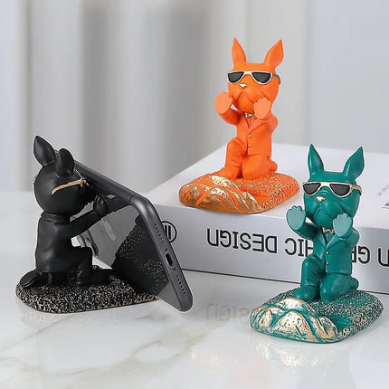 Bulldog Sculpture Phone Stand - AIcomStore