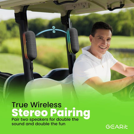 Gearit Soundbrick RGB Wireless Golf Magnetic Bluetooth Speaker 16W Audio Output IPX6 Water-Resistant Portable Stereo Sound with Every Beat