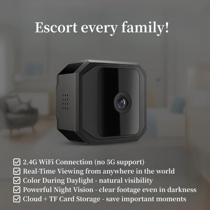 Wireless Surveillance Camera - Full-Color Night Vision, Two-Way Voice Call, Motion Detection, Built-In AP Hotspot, Internet-Free Viewing, Real-Time Monitoring for Home, Family, and Pet Safety
