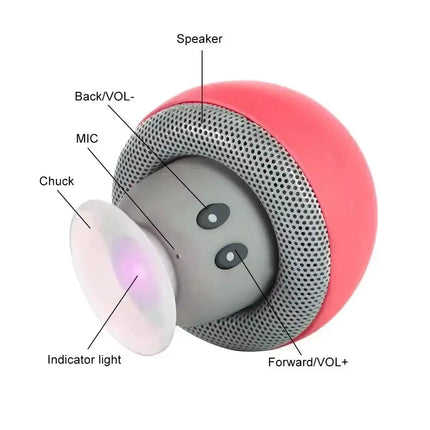 High Quality Wireless Bluetooth Speaker 30Ft Wireless Range Subwoofer with Suction Cupsuitable for Cycling Picnic Outdoor