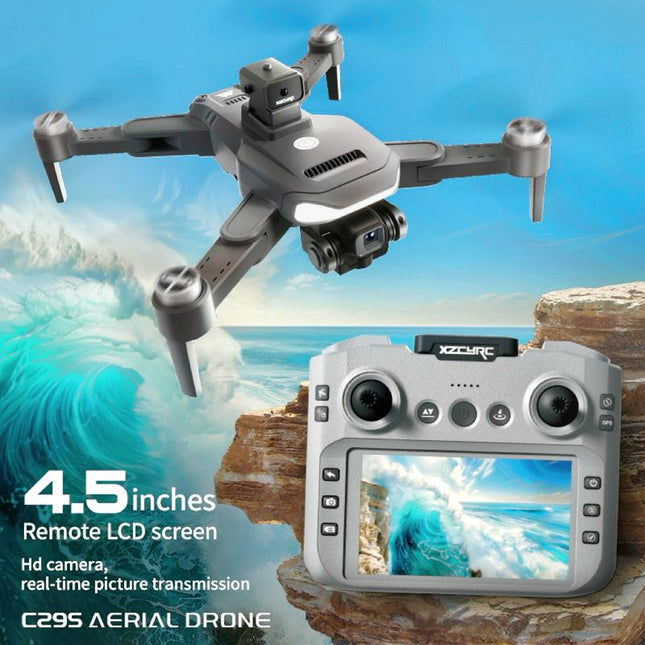 Drone with 4K Dual Camera, C29 Drone for Adults, Beginner Drone with 4.5Inch Remote Control Screen, Altitude Hold, One-Key Take Off/Landing, Christmas Toys Gifts for Teen Boys Girls, Remote Control Flying Toys