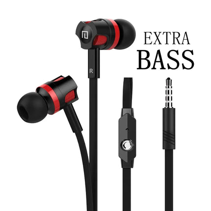 Extra Bass Headphones wired Earphone 3.5mm Earphones With Microphone Noodles Style наушники Sport Headset auriculare for Samsung - AIcomStore