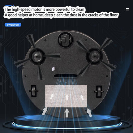 Robot Vacuum Cleaner One-Button Start Fast Cleaning Efficient Roller Brush to Clean Hair and Dust Is Preferred for Pet Families